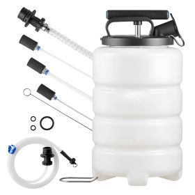 Fluid Extractor, 9.5 L Capacity, Manual Vacuum Oil Extractor Pump with 59 in Long Horse & Three 47 in Extension Tubes