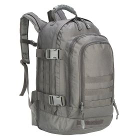 Military Outdoor Backpack Expandable Backpack Tactical Daypack With Waist Strap for Hiking Hunting Outdoor (Color: Grey)