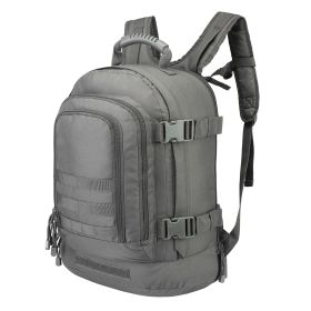 Military Bug Out Bag Expandable Backpack Tactical Daypack With Waist Strap for Outdoor Hiking Hunting (Color: Grey)