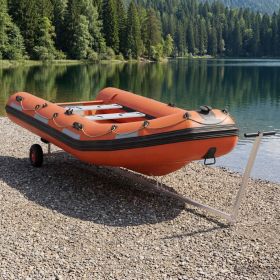 Adjustable Boat Trailer with Pneumatic Tires 440.92 lb Load (Color: Silver)