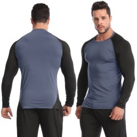 Fitness Clothes Men's High Elastic Breathability PRO Quick-drying (Option: Iron Grayish Black-XL-2pcs)